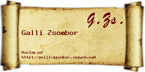 Galli Zsombor névjegykártya